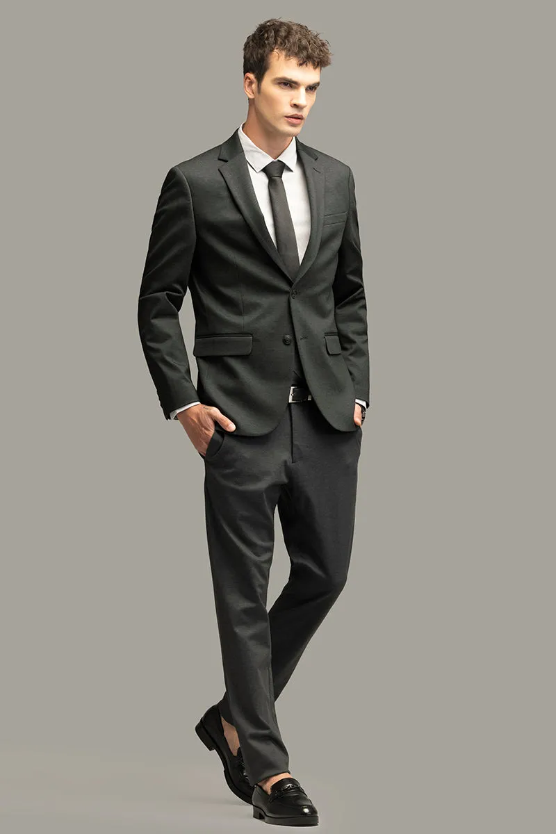 Formal Finesse Steel Grey Suit Blazer