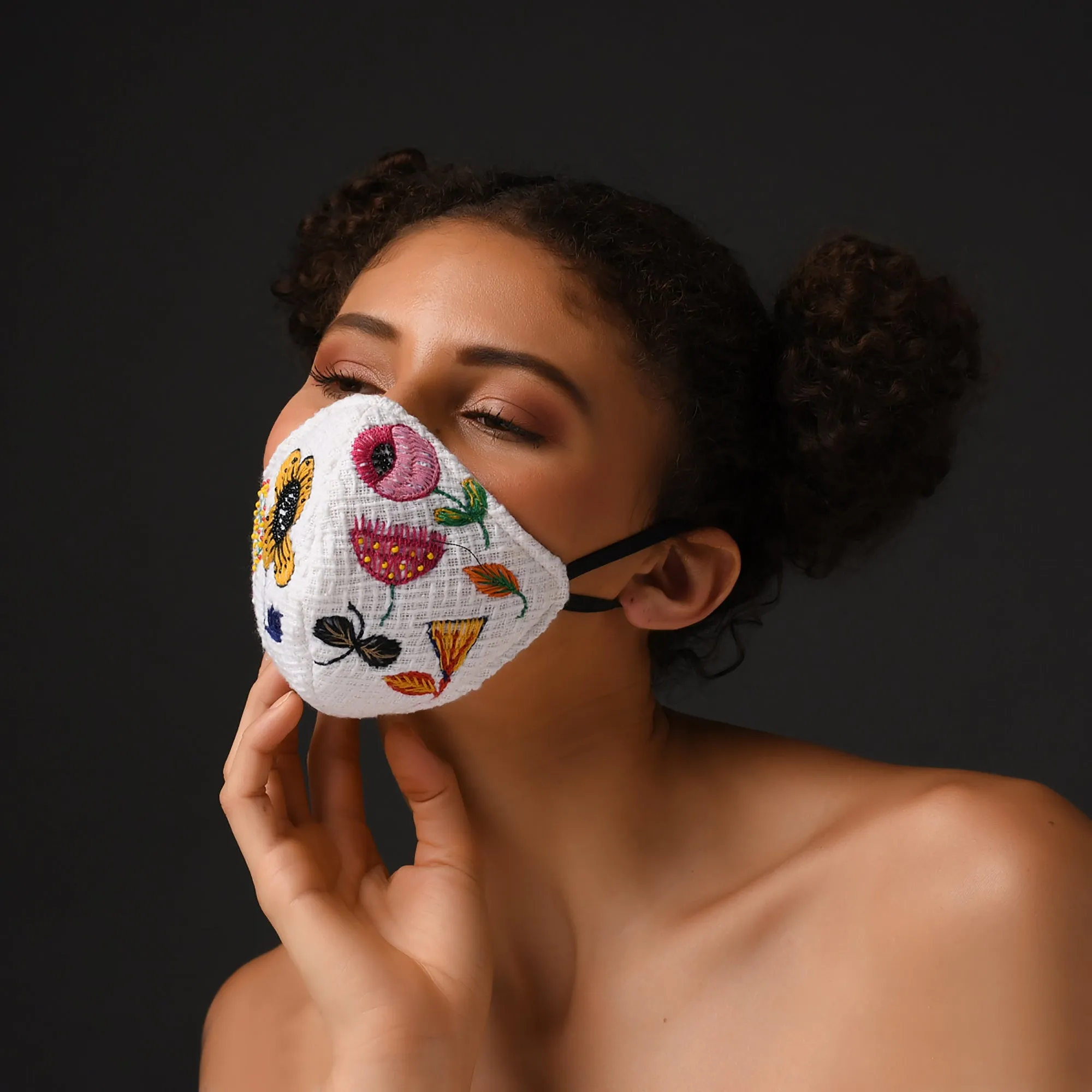 Garden Hand Embroidered Mask