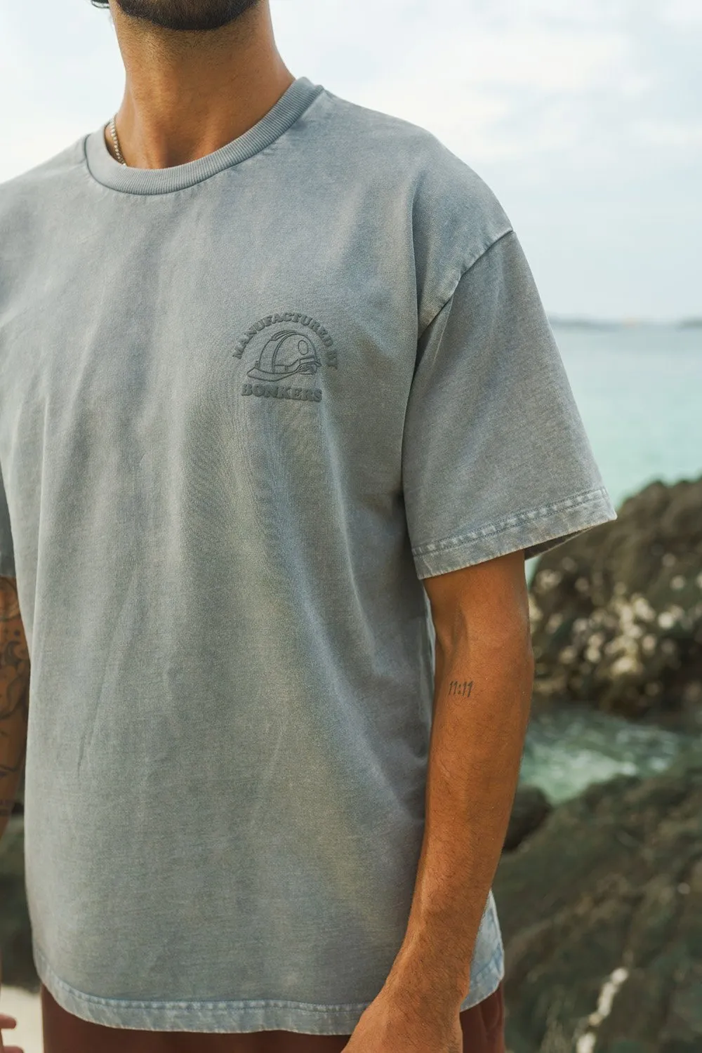 Grey Premium Heavyweight Faded Oversized T-shirt