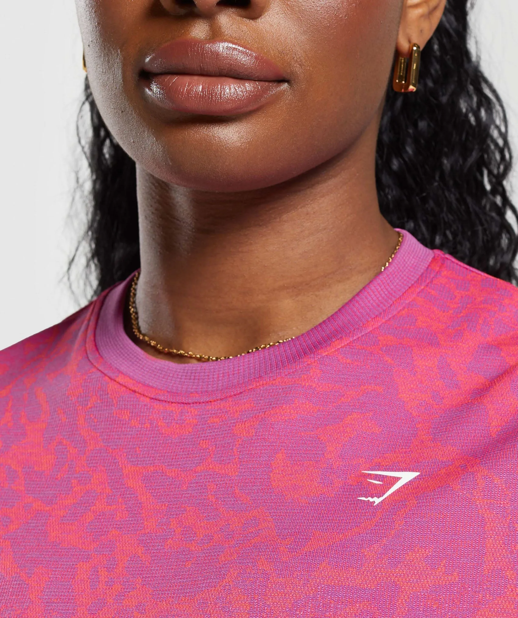 Gymshark Adapt Safari Seamless  Faded T-Shirt - Shelly Pink/Fly Coral