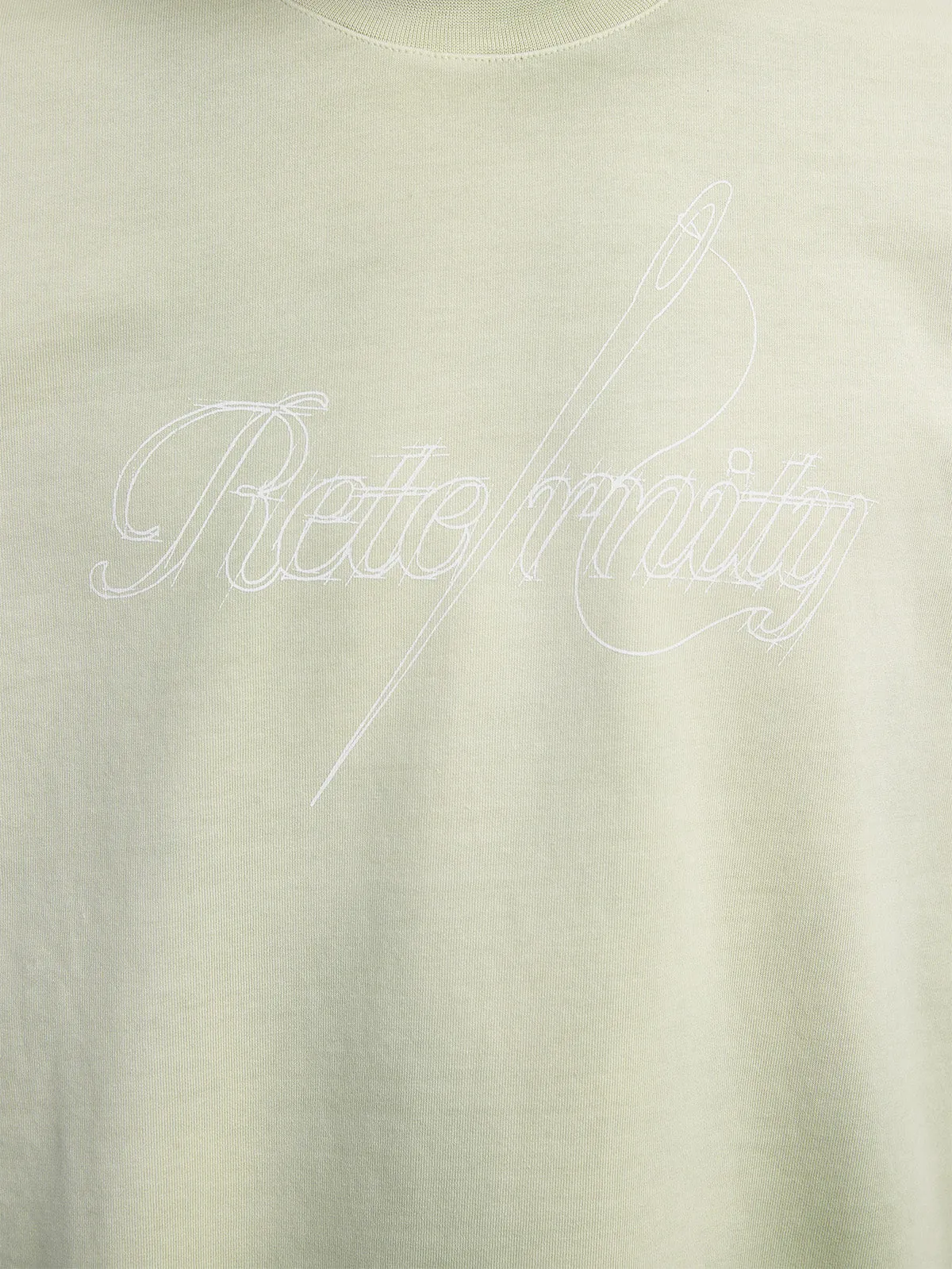 HAND DRAWN T-SHIRT - FADED LIME