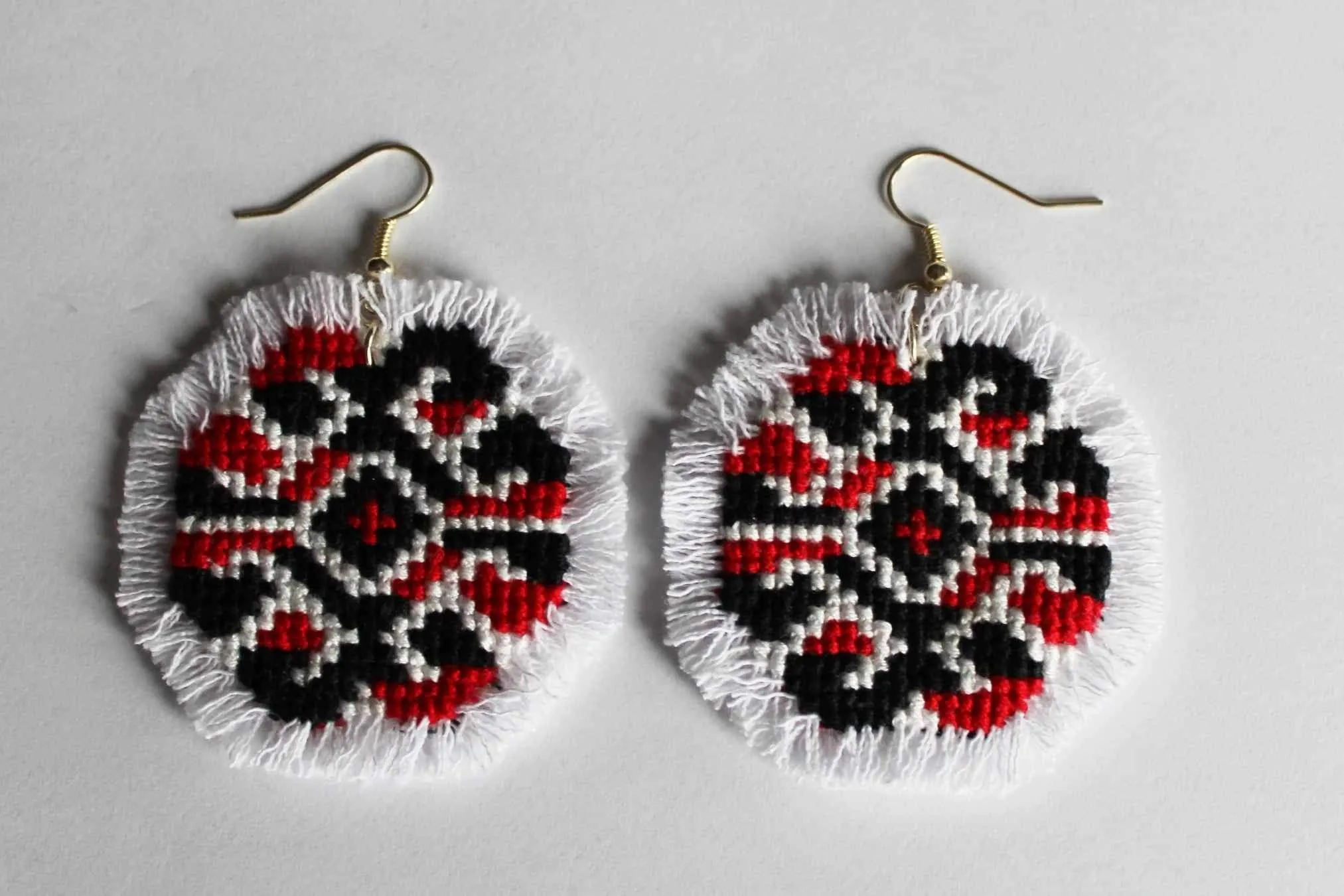 Hand Embroidered Earrings