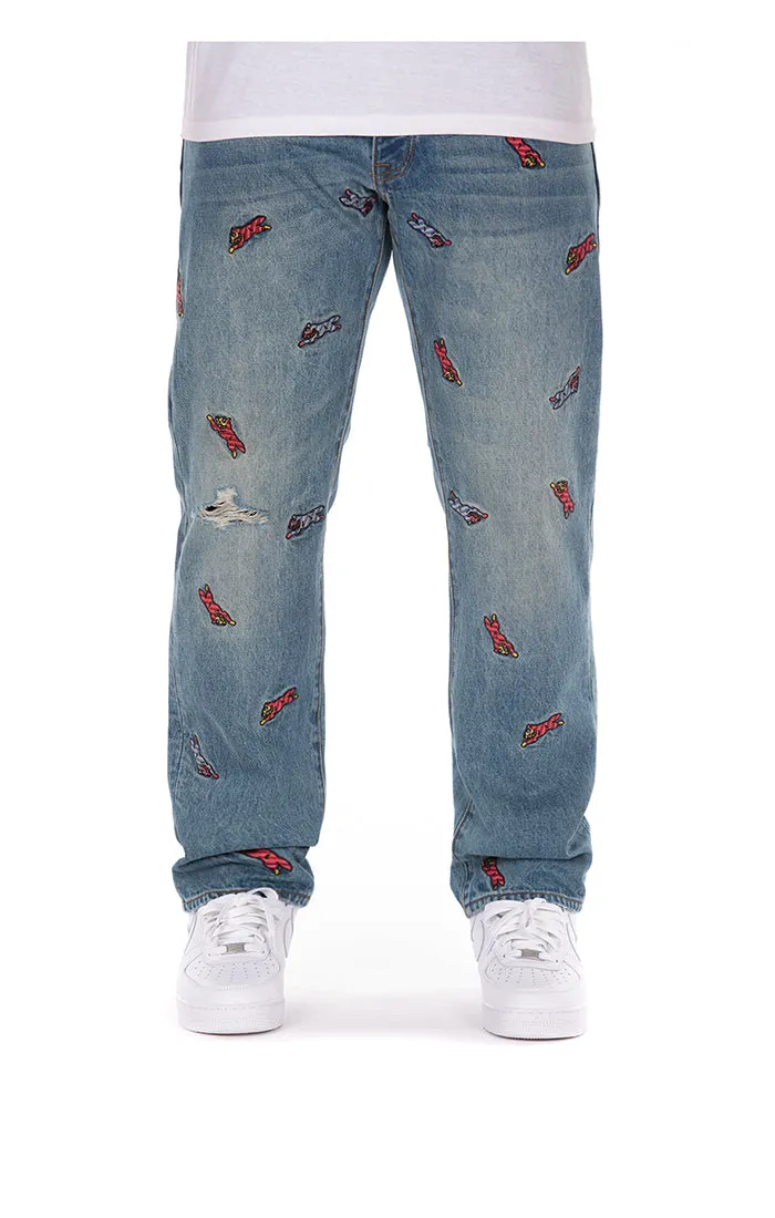 IceCream All Caps Denim - Strawberry Fit