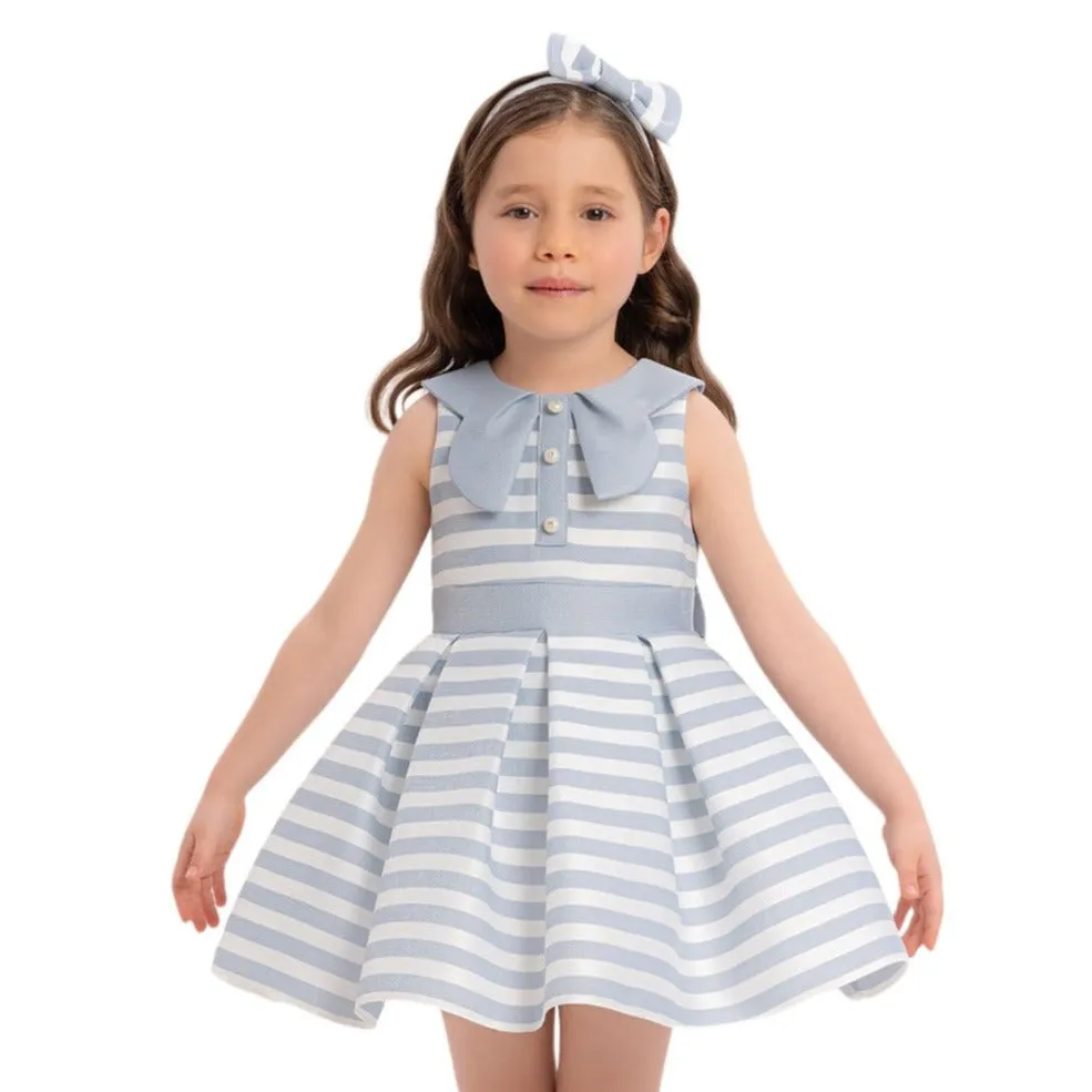 Joyful Striped Girls Formal Dress