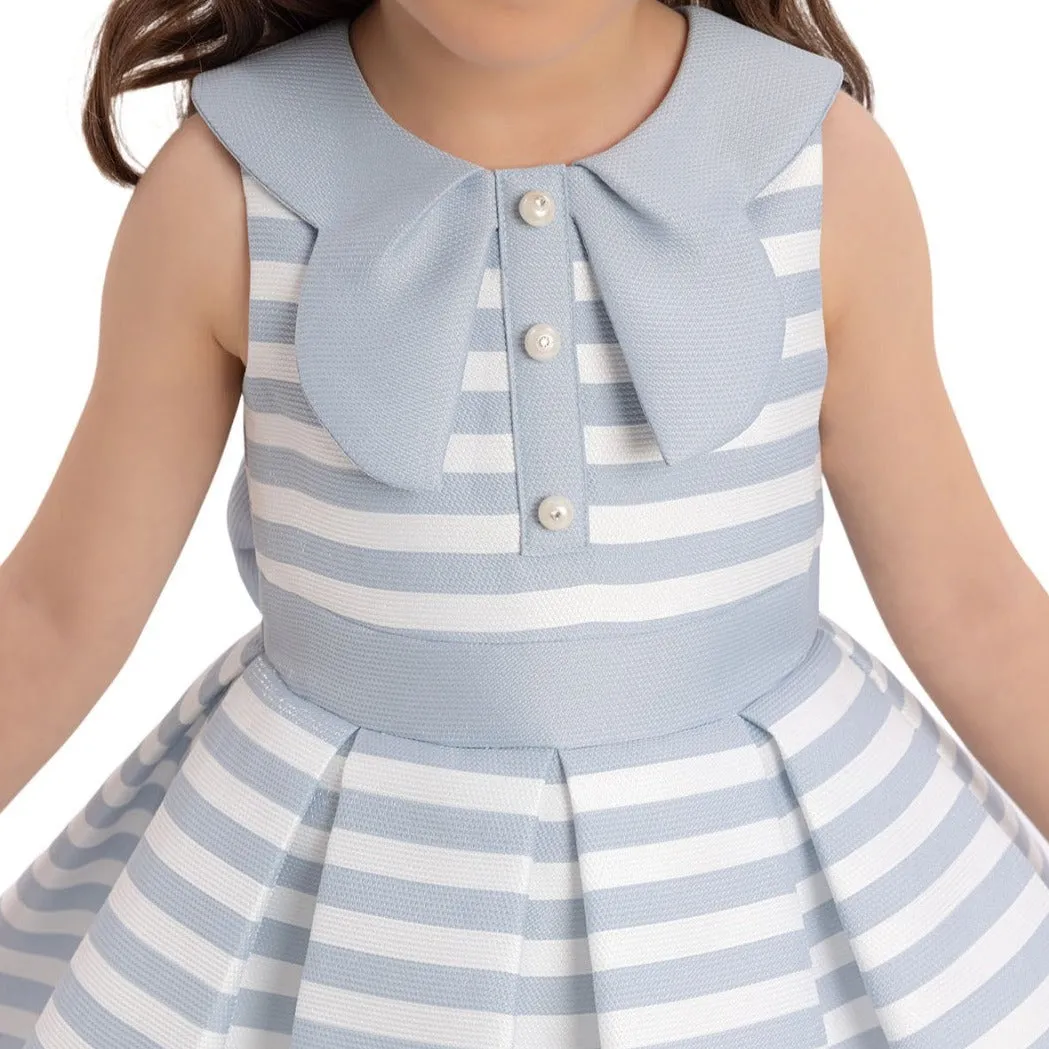 Joyful Striped Girls Formal Dress