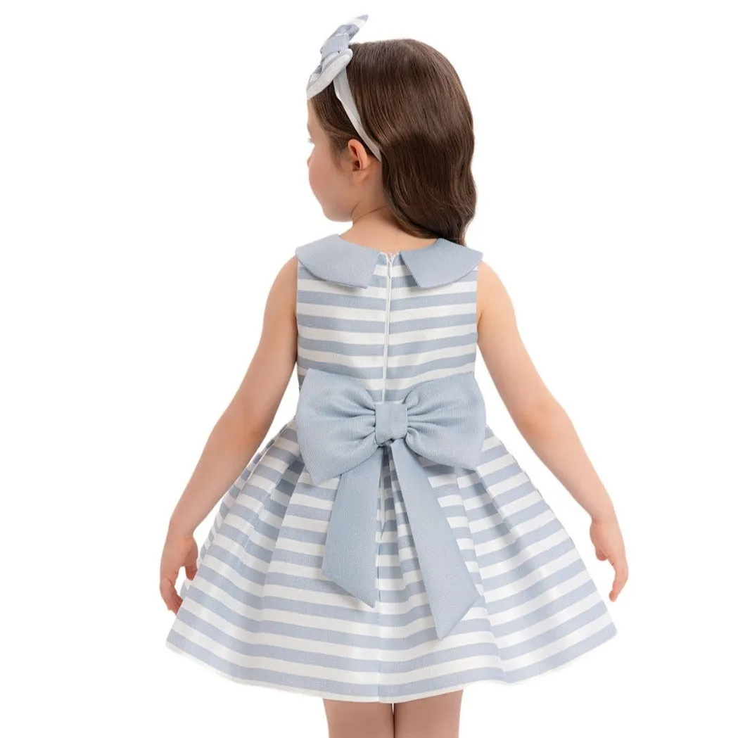 Joyful Striped Girls Formal Dress