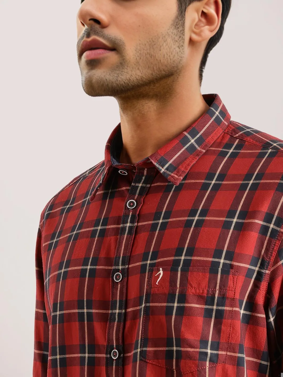 Men Checked Full Sleeve Cotton Shirt