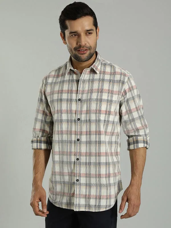 Men Checked Full Sleeve Cotton Shirt