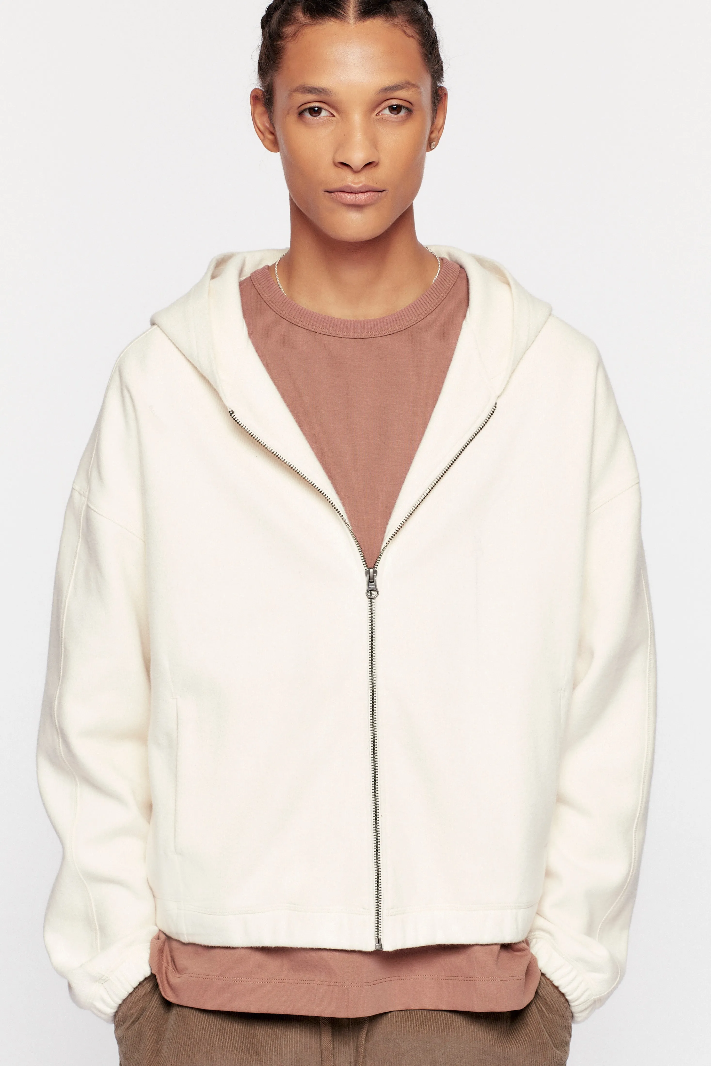 Men's Cozy Zip Hoodie in Natural