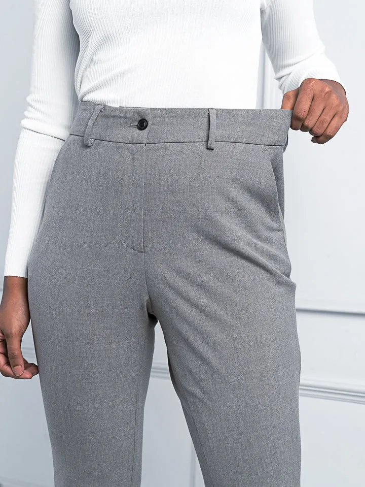 Mineral Grey Stretch Pants - Women