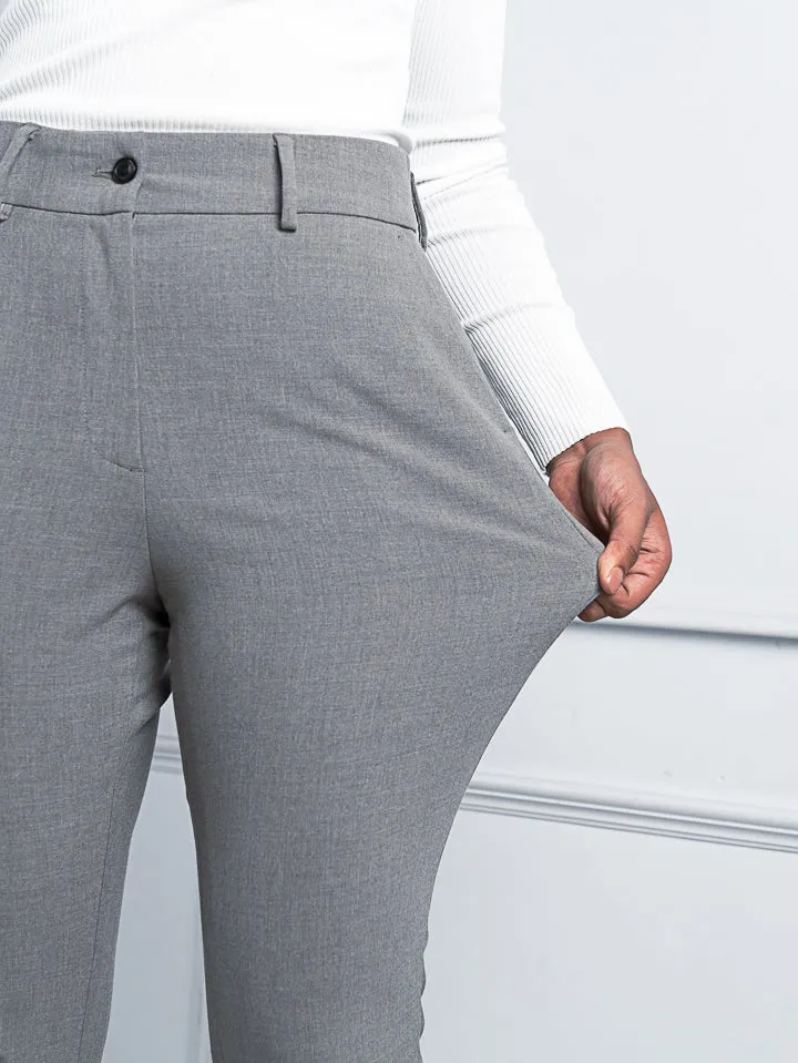 Mineral Grey Stretch Pants - Women