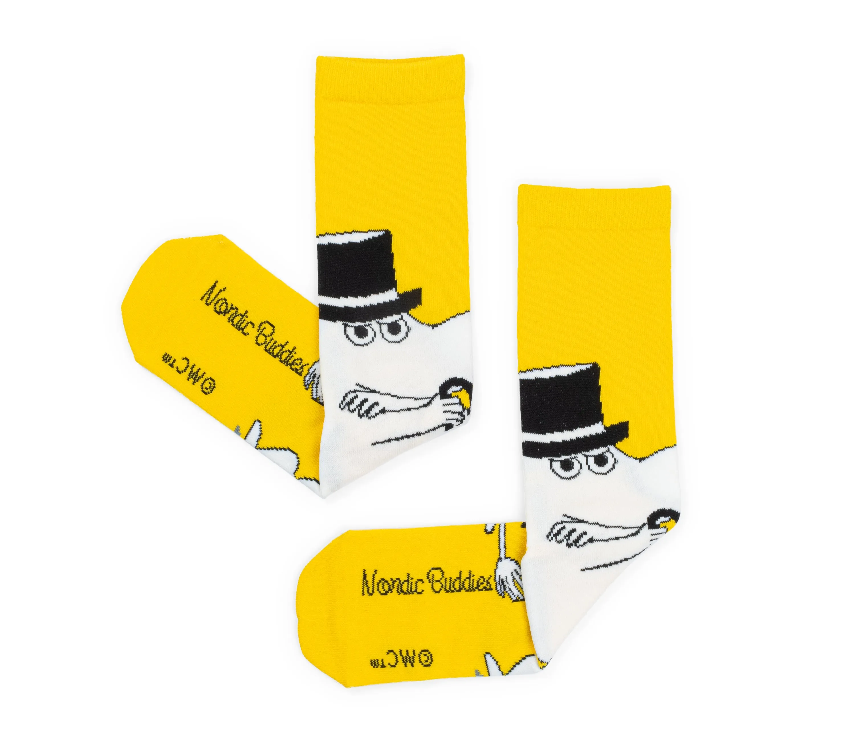 Moominpappa Wondering Men Socks - Yellow