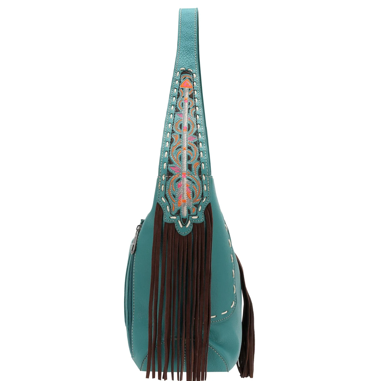 MW1135G-918 Montana West Embroidered Fringe Embroidered  Concealed Carry Hobo