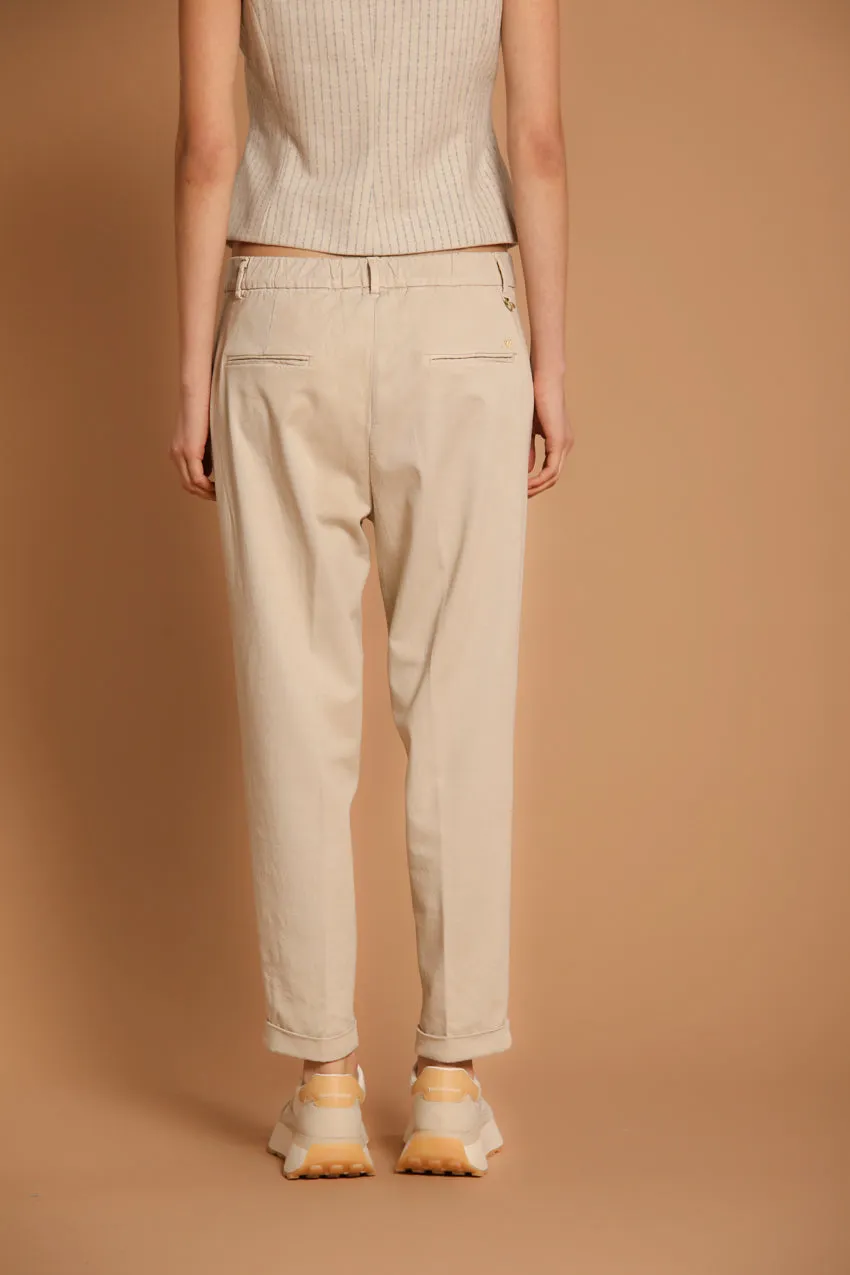 New York Cozy pantalone chino donna in gabardina relaxed fit