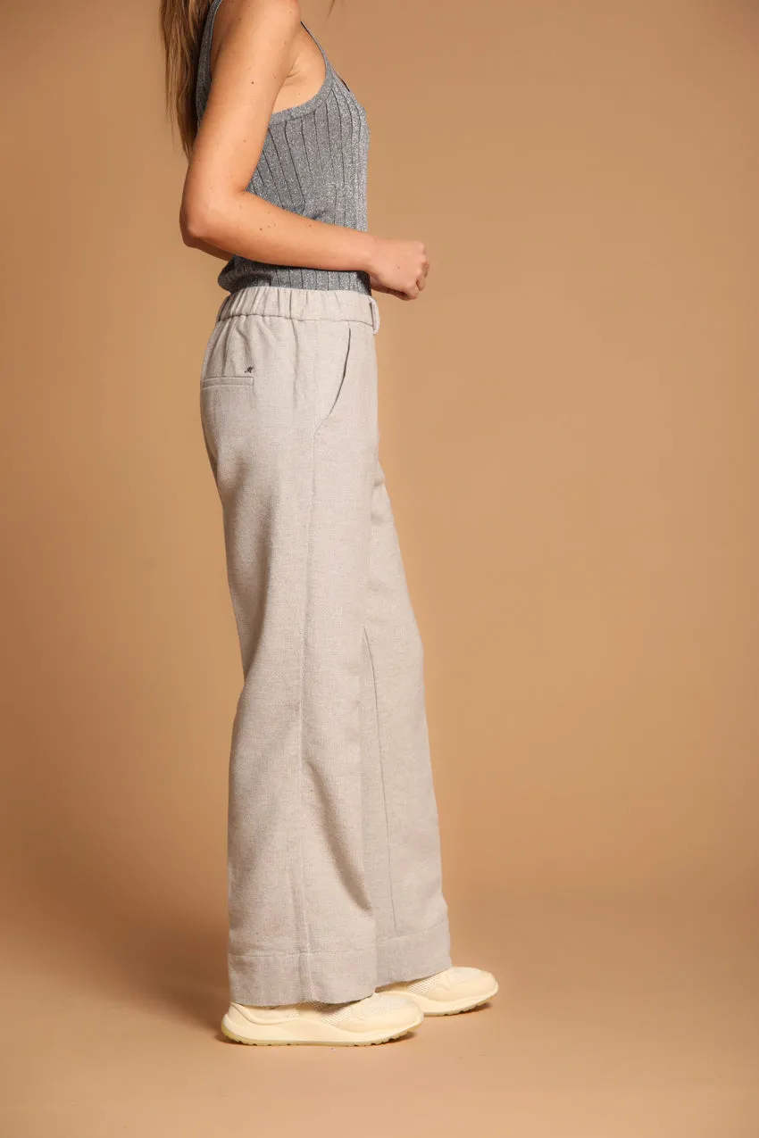 New York Cozy Straight pantalone chino donna in cotone effetto lana straight fit