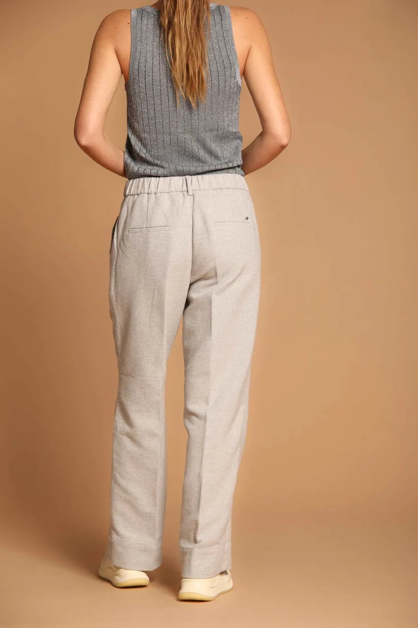 New York Cozy Straight pantalone chino donna in cotone effetto lana straight fit