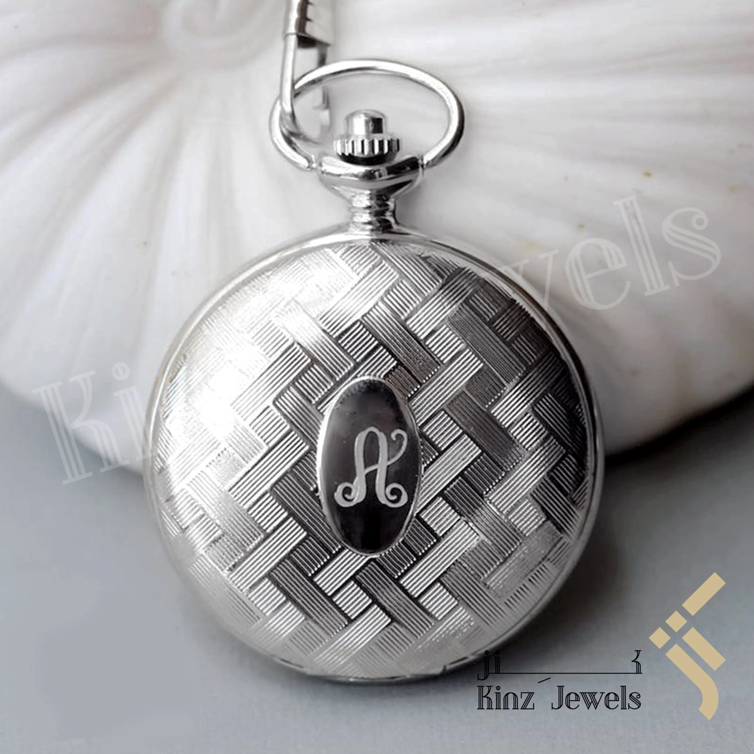 Personalized Mechanical Silver Elegant Pocket Watch