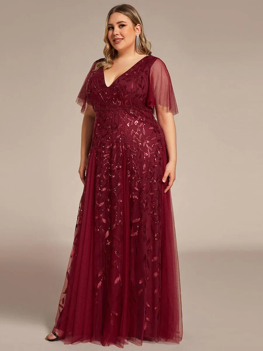 Plus Size Floor Length Formal Evening Gowns for Weddings