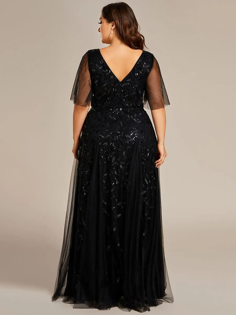 Plus Size Floor Length Formal Evening Gowns for Weddings