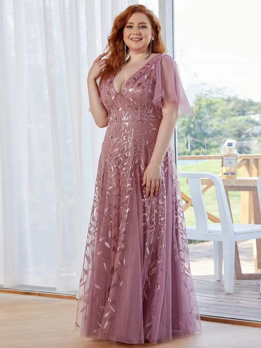 Plus Size Floor Length Formal Evening Gowns for Weddings