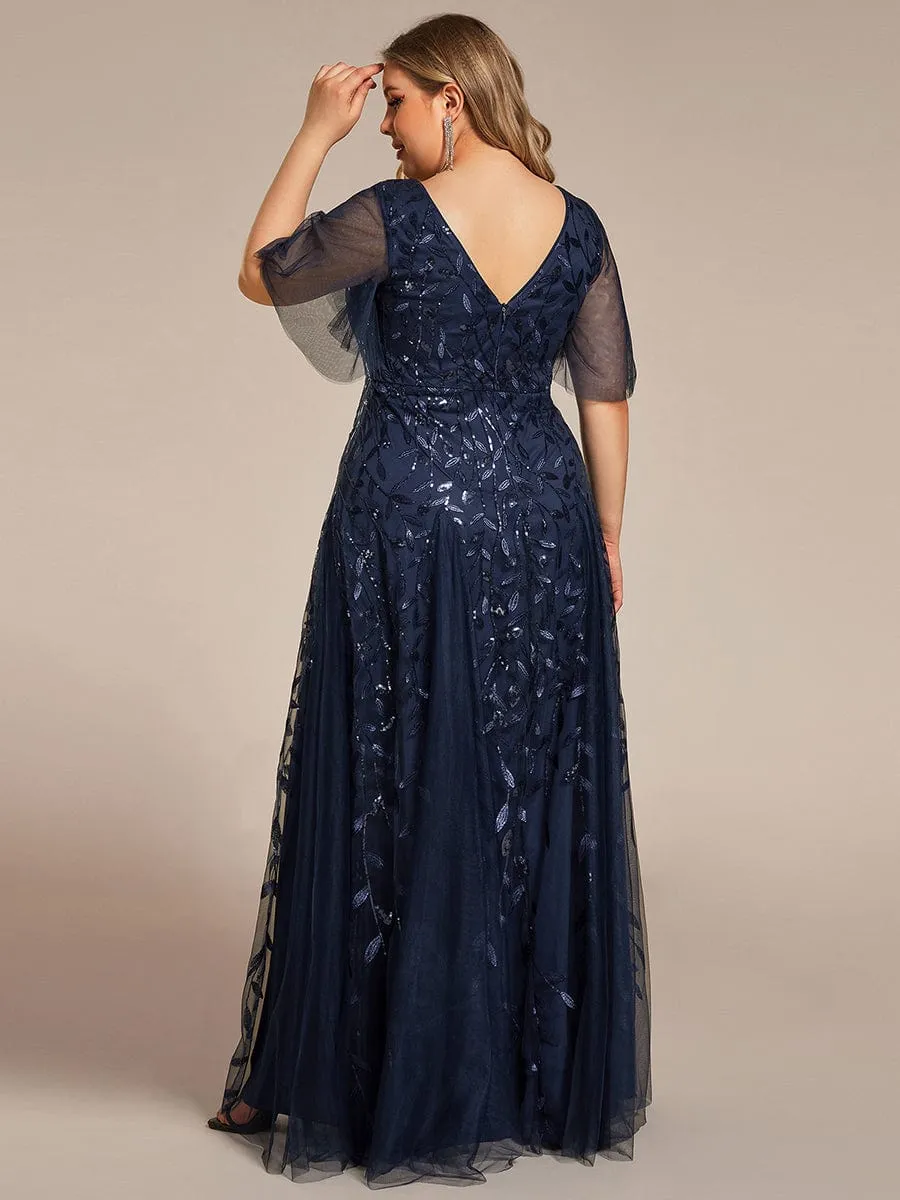 Plus Size Floor Length Formal Evening Gowns for Weddings