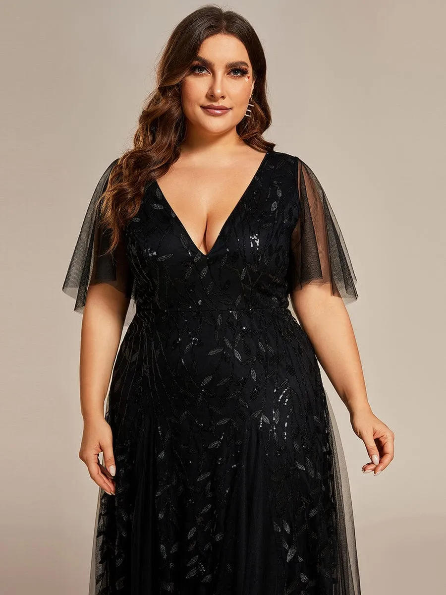 Plus Size Floor Length Formal Evening Gowns for Weddings