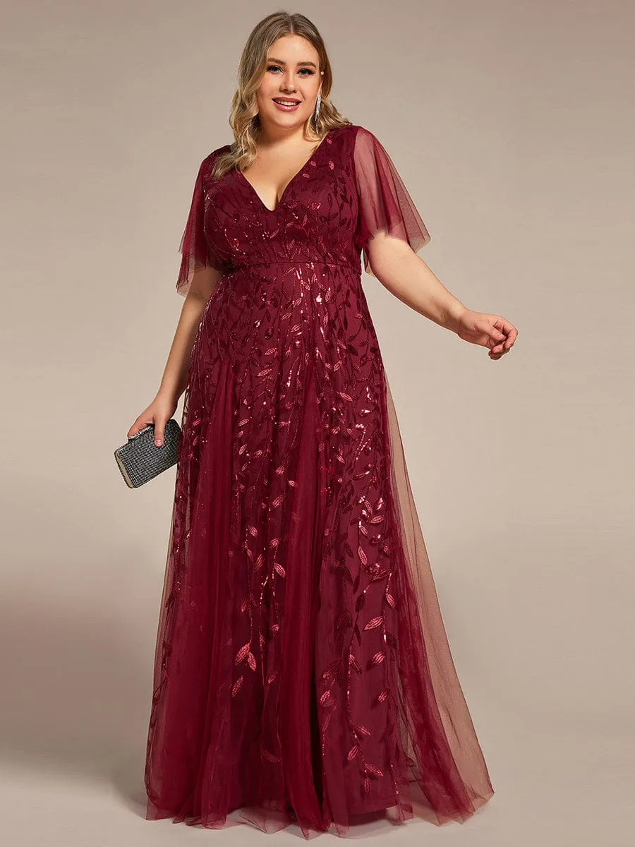 Plus Size Floor Length Formal Evening Gowns for Weddings