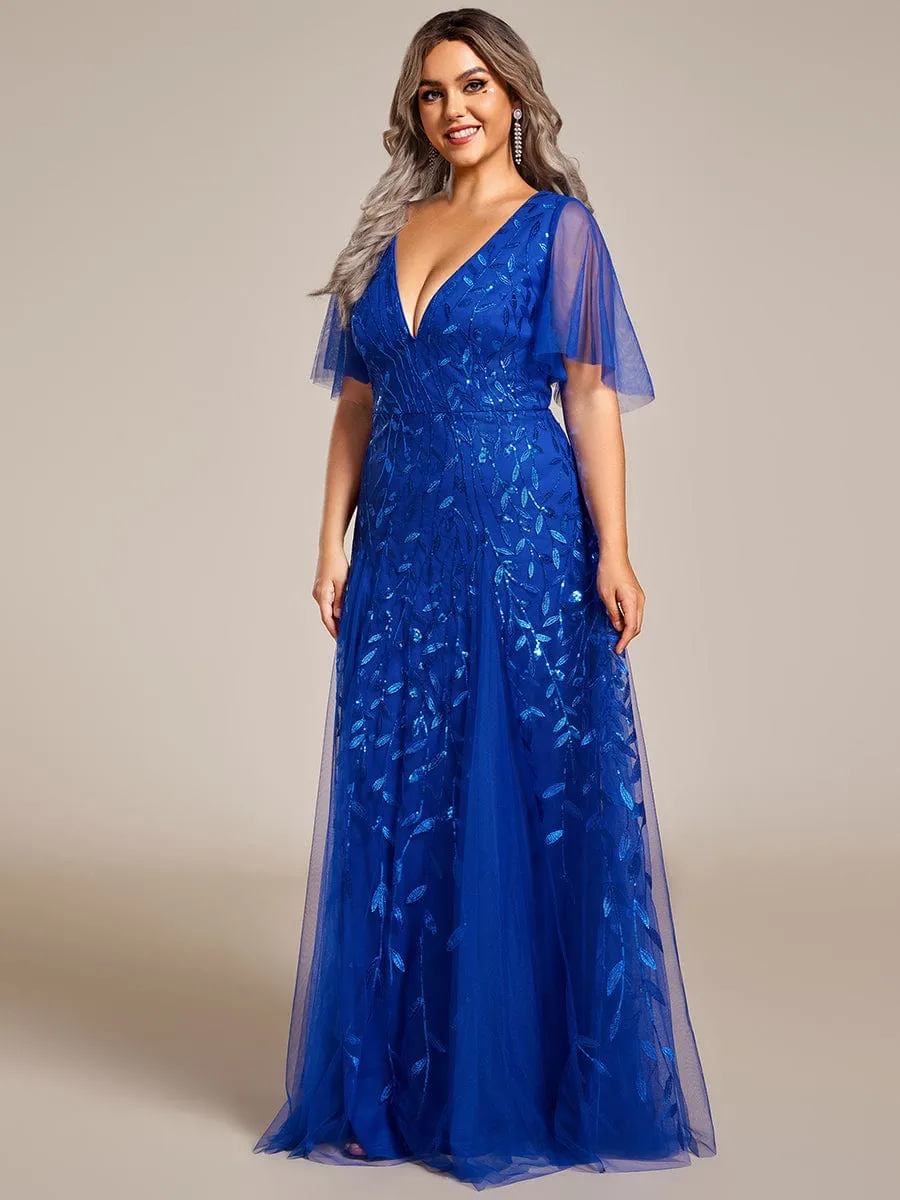 Plus Size Floor Length Formal Evening Gowns for Weddings