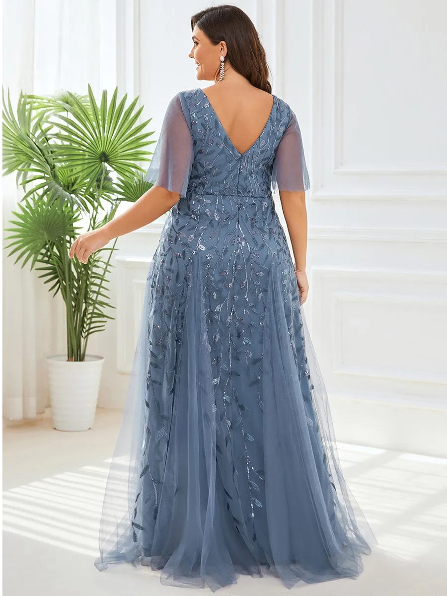 Plus Size Floor Length Formal Evening Gowns for Weddings