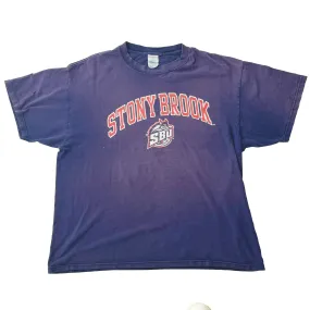 Purple Faded Stonybrook Logo Tee