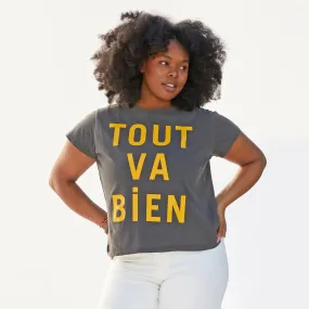 "Tout Va Bien" Classic Tee (Faded Black)