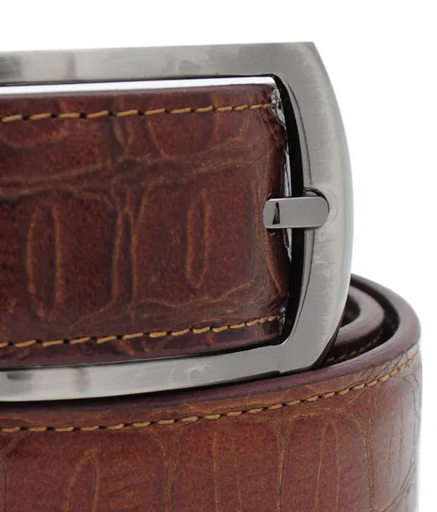 RL Crocoprint Leather Semi Formal Belt