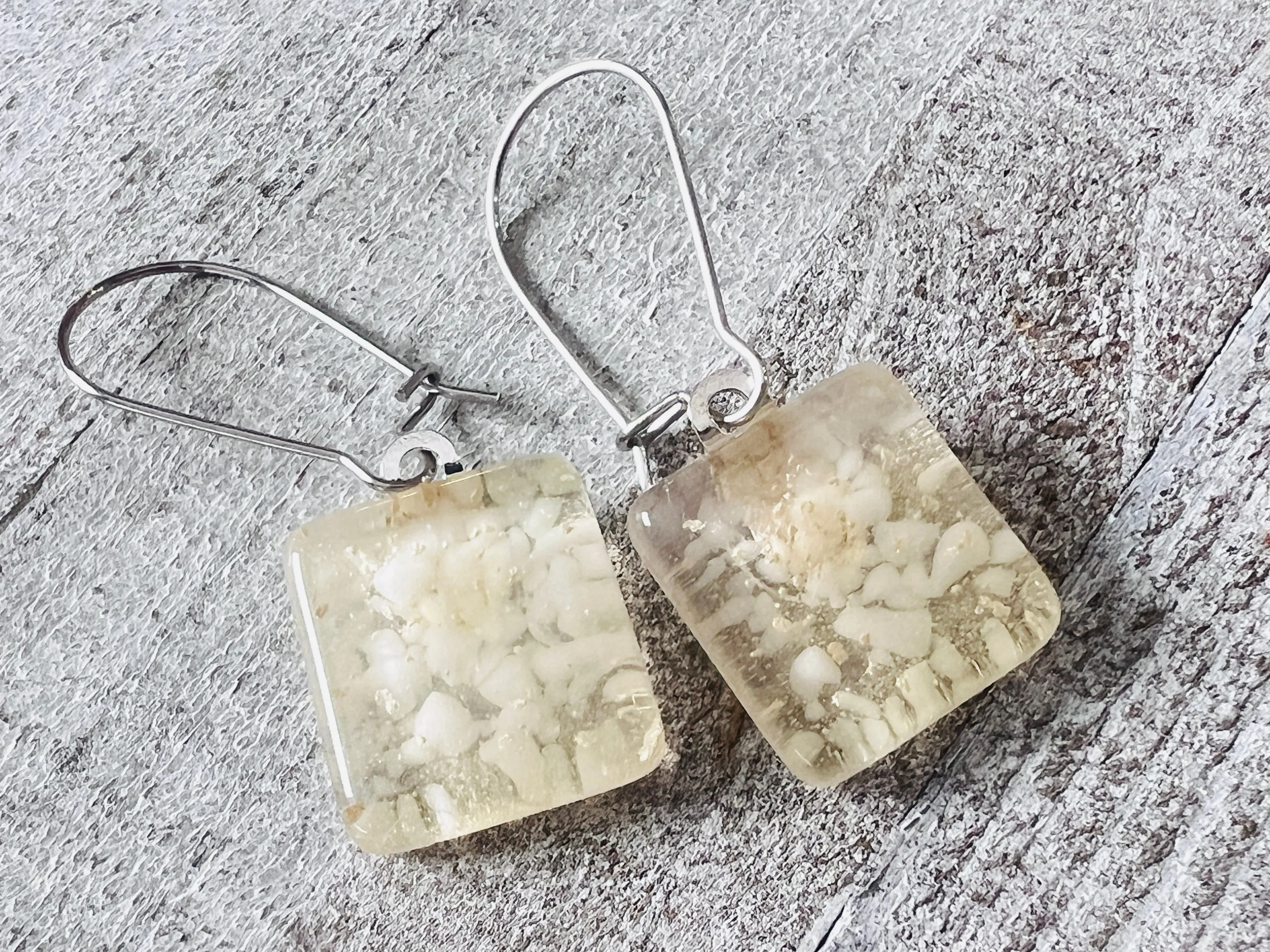 Simply Elegant Champaigne Glass Earrings