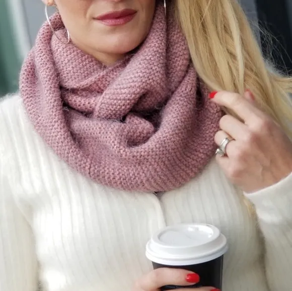 Soft & Cozy Mauve Infinity Scarf