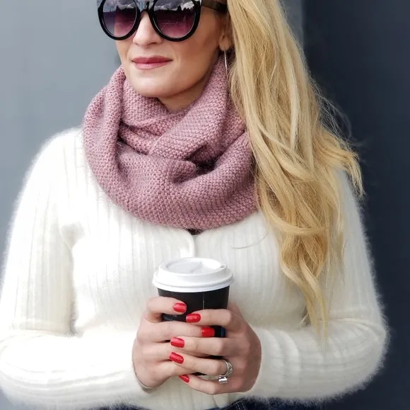 Soft & Cozy Mauve Infinity Scarf