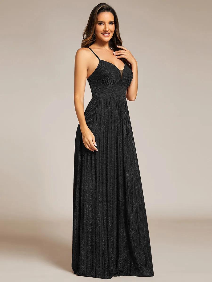 Sparkle Sleeveless Backless Cross Strap Wholesale Formal Evening Dress