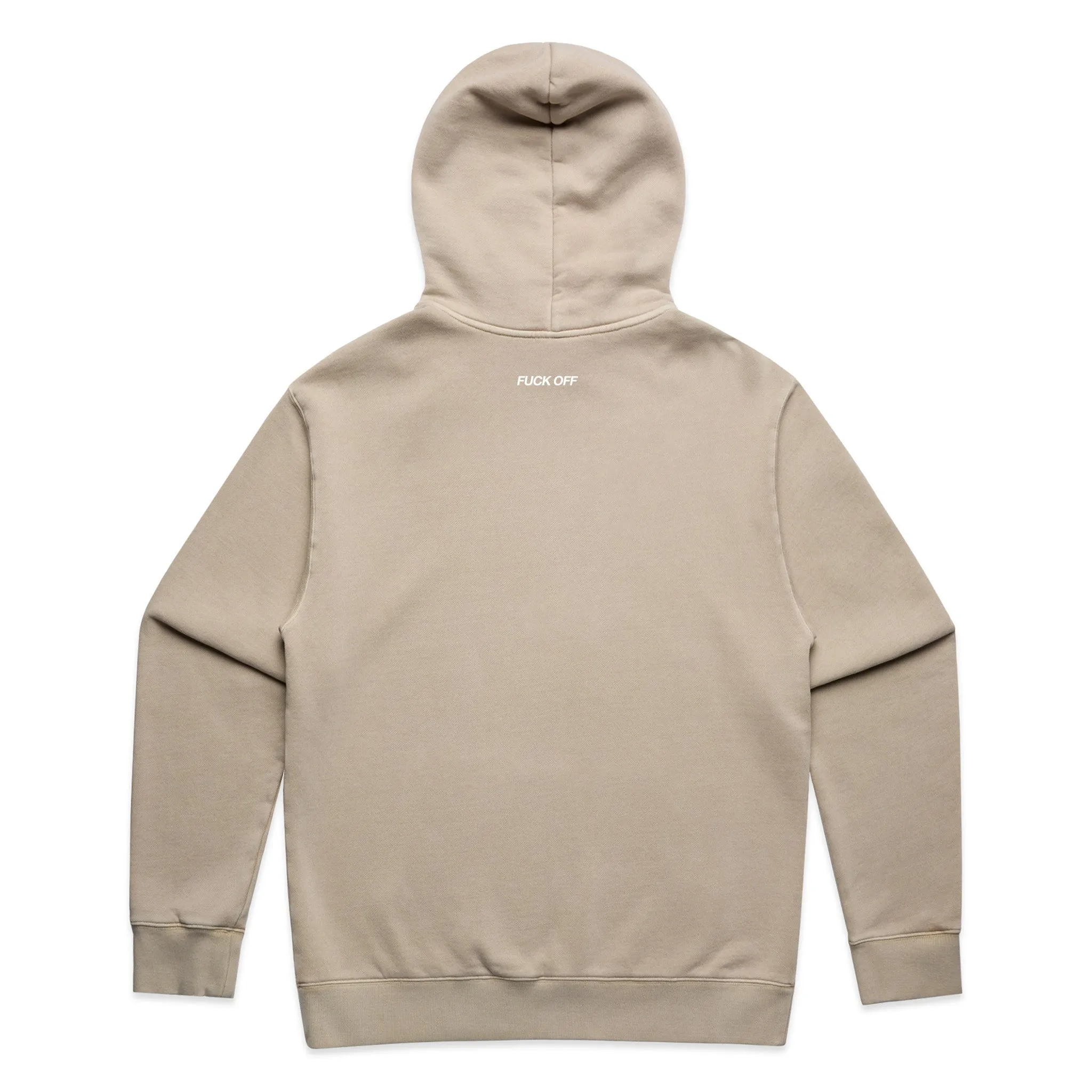 Teaspxxn Originals FUCK OFF[ unisex hoody ] Faded Beige