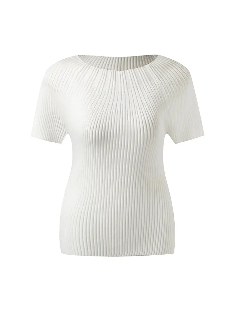 Tencel-Acetate Blend Women Knit Top