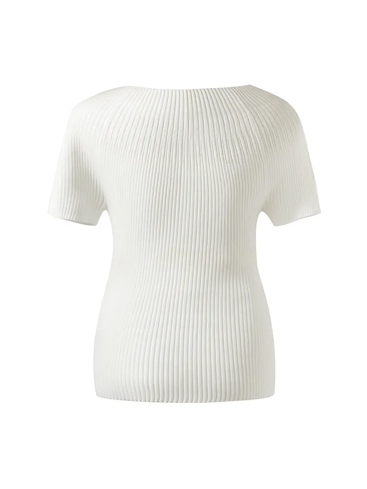 Tencel-Acetate Blend Women Knit Top