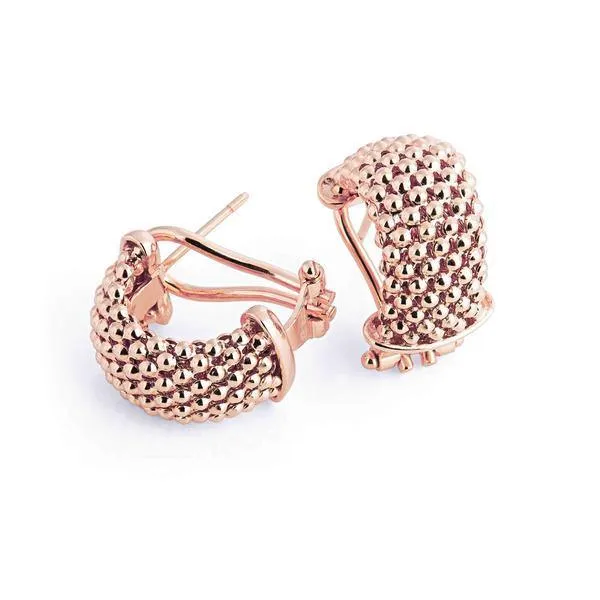 Textured Woven Earrings for Women - Gold