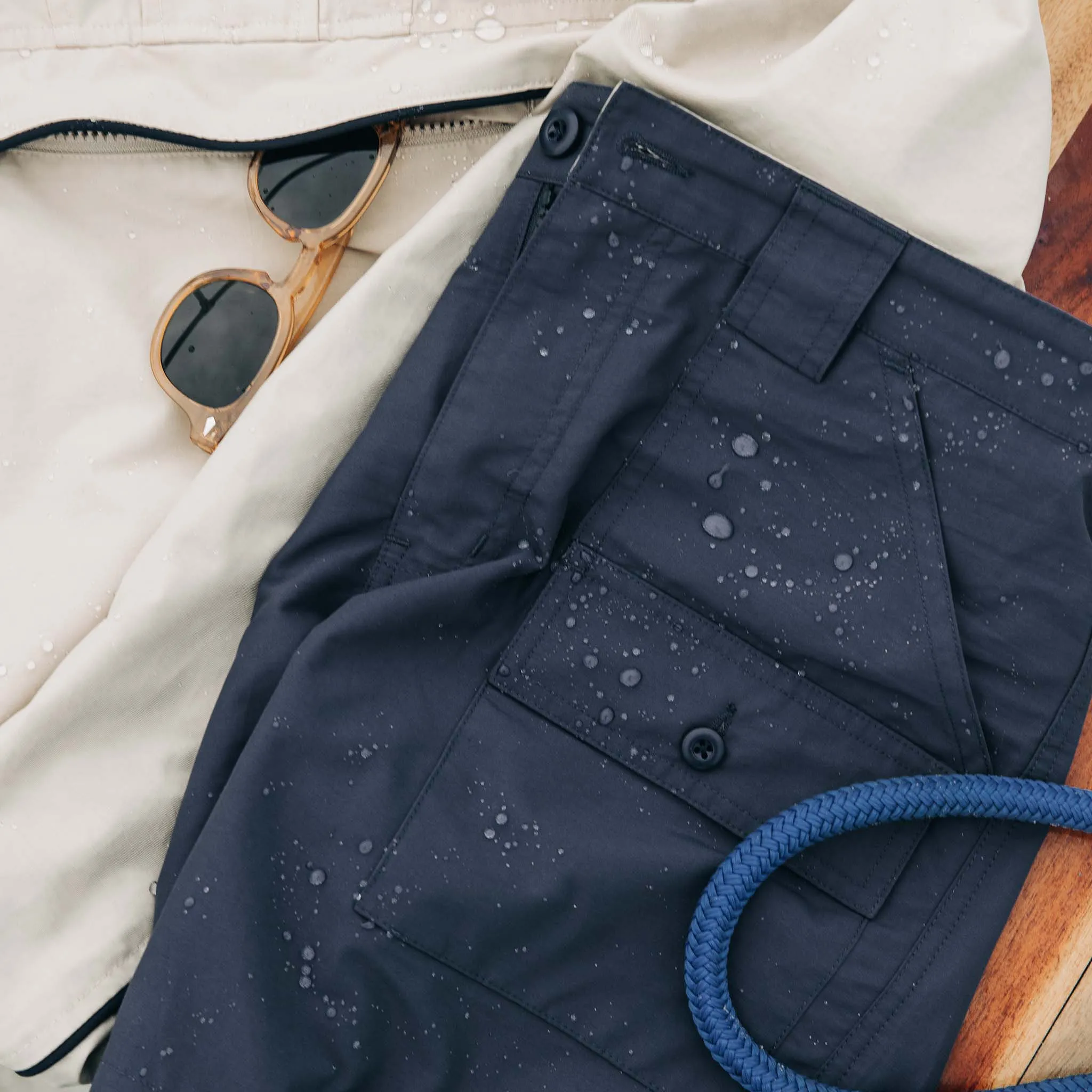 The Trail Cargo Short in Faded Navy 60/40