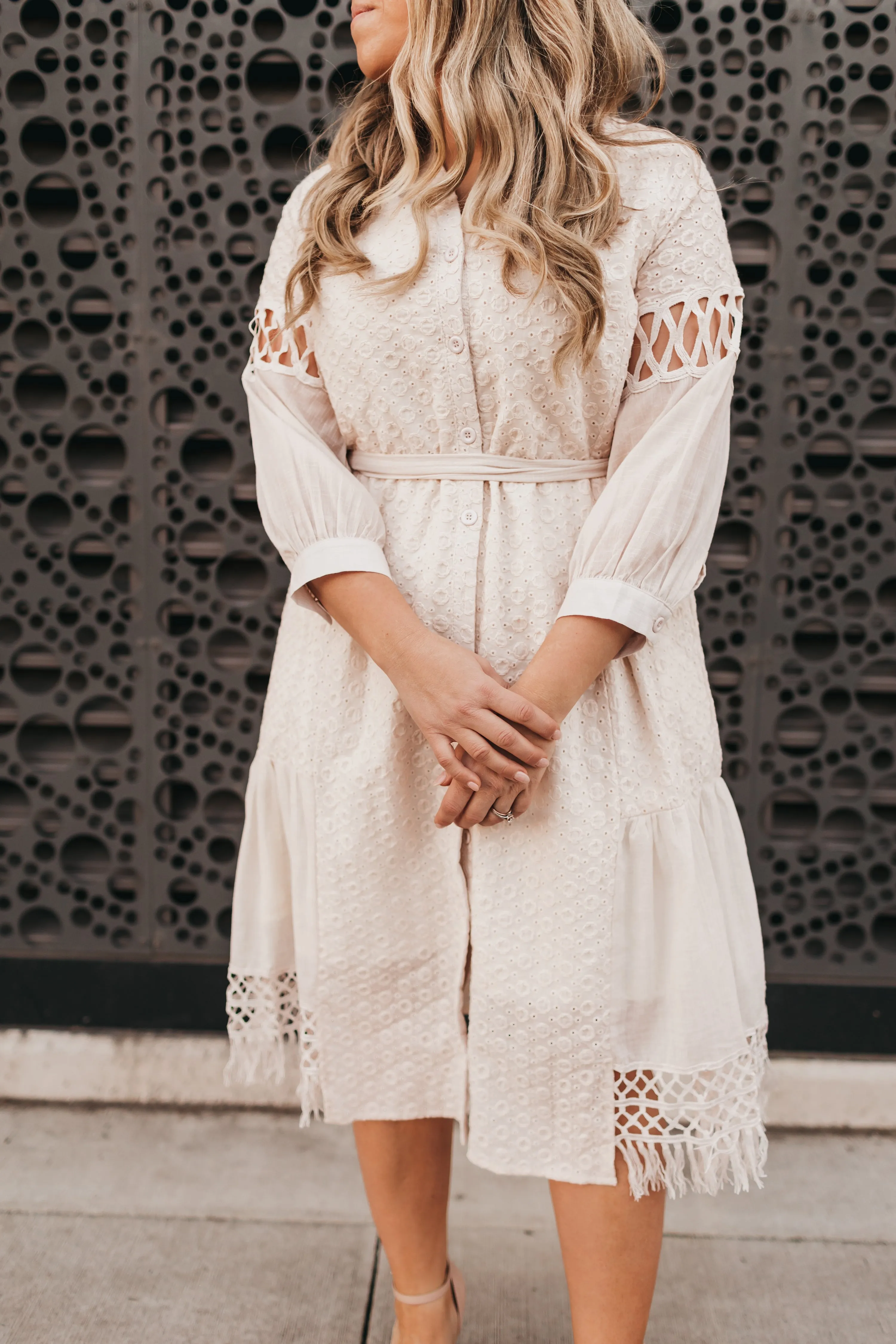 Valeria Embroidered Midi Dress