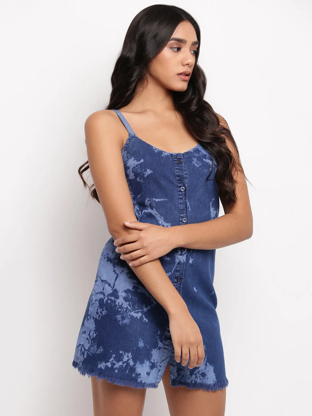 Women Dark Blue Denim Dress