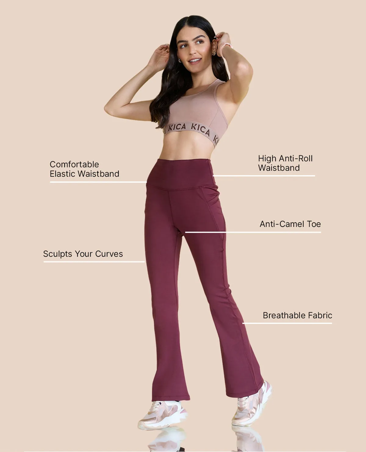 Women Stretchable Flared Pants