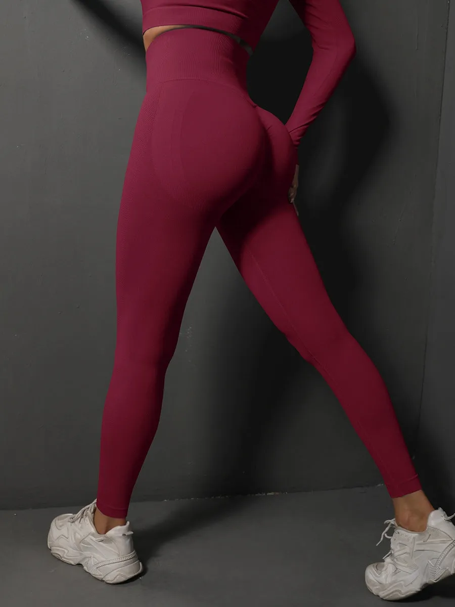 ZASUWA Female Breathable Seamless Thumbholes Crop Top Tracksuits